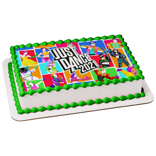 Just Dance 2021 Assorted Characters Edible Cake Topper Image ABPID55441