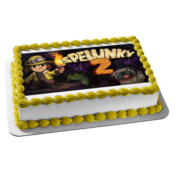 Spelunky 2 Tina Flan Edible Cake Topper Image ABPID55453