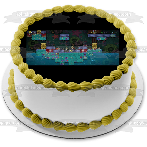 Spelunky 2 Game Scene Edible Cake Topper Image ABPID55454