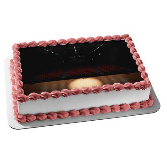 Theatre Stage with Spotlight Edible Cake Topper Image ABPID55509