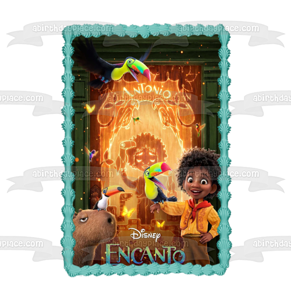 disney-encanto-antonio-parrots-edible-cake-topper-image-abpid55512-a-birthday-place for Encanto Cake Topper Printable Free Disney Encanto Antonio Parrots Edible Cake Topper Image ABPID55512 – A Birthday Place for Encanto Cake Topper Printable Free