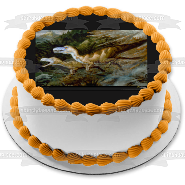 Dinosaurs Roaming Tyrannosaurus Rex Edible Cake Topper Image ABPID08309