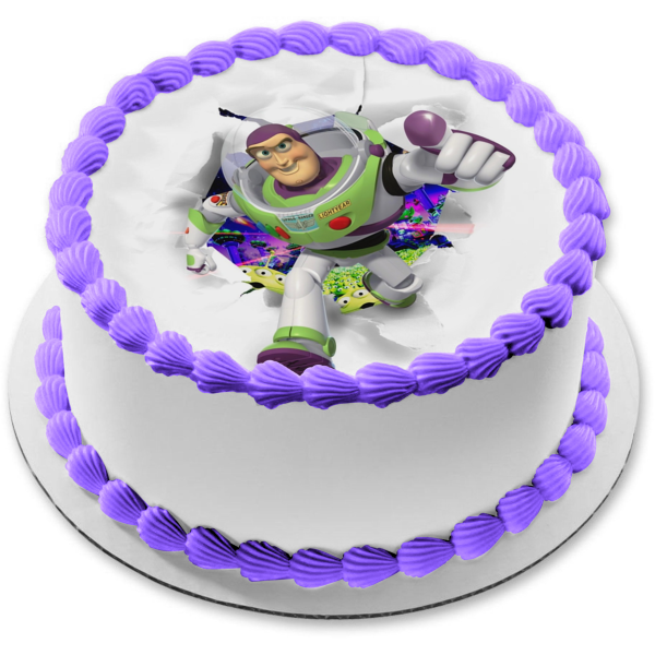 Toy Story Buzz Lightyear Space Ranger Edible Cake Topper Image