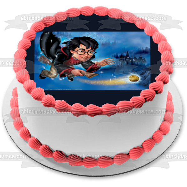 Harry Potter Cartoon Hogwarts School Edible Cake Topper Image ABPID08454