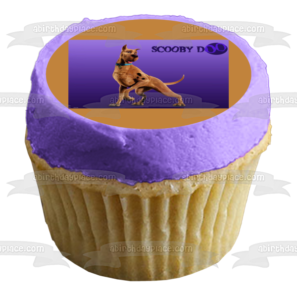 Scooby-Doo Purple Background Edible Cake Topper Image ABPID08506