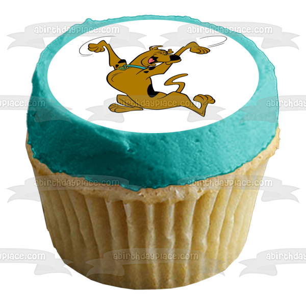 Scooby-Doo Jumping Up Edible Cake Topper Image ABPID08514