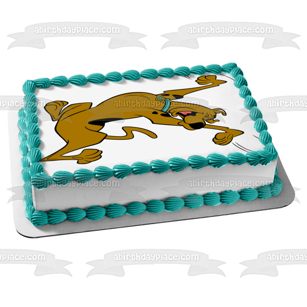 Scooby-Doo Jumping Up Edible Cake Topper Image ABPID08514