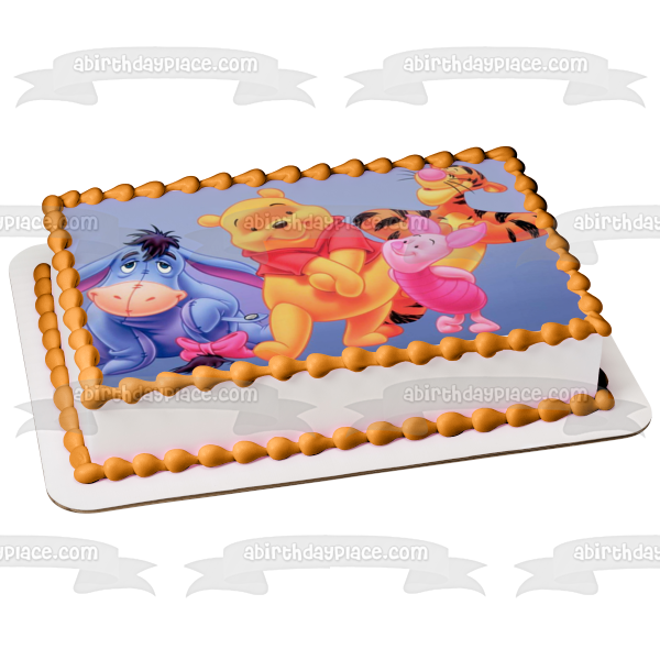 Disney Winnie the Pooh Eeyore Piglet Tigger Edible Cake Topper Image ABPID08532