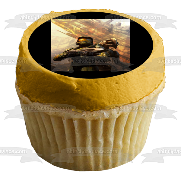 Imagen comestible para decoración de tarta de soldados de Halo Wars 3 ABPID08548 