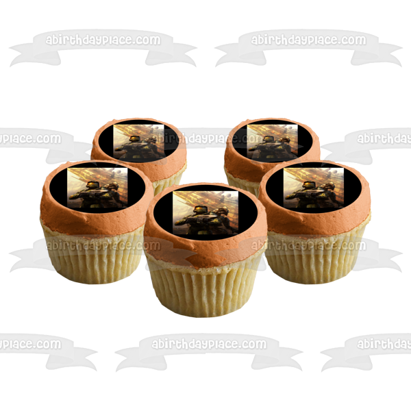 Imagen comestible para decoración de tarta de soldados de Halo Wars 3 ABPID08548 