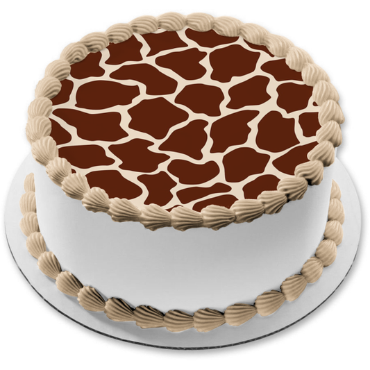 Giraffe Pattern Background Edible Cake Topper Image ABPID08818