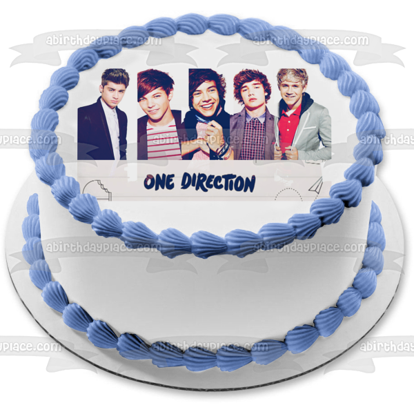 One Direction Niall Horan Liam Payne Harry Styles Louis Tomlinson Zayn Malik Edible Cake Topper Image ABPID09015