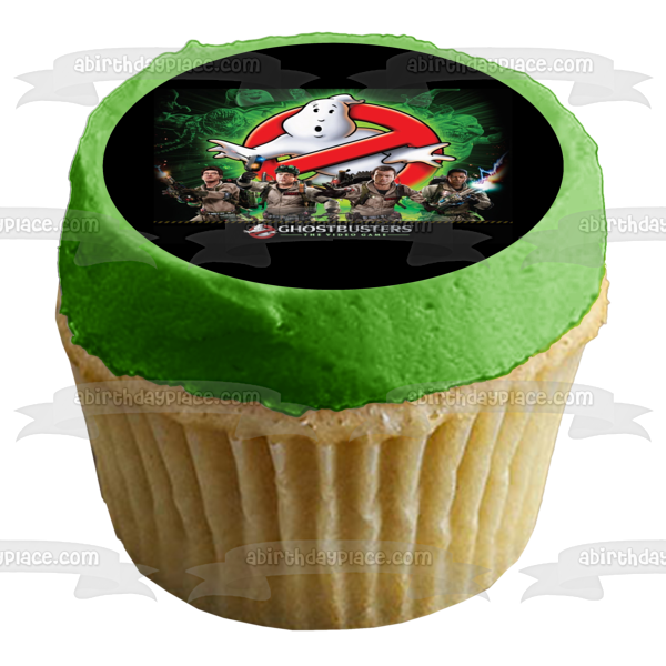 Ghostbusters Logo Slimer Stay Puft Marshmallow Man the Video Game Edible Cake Topper Image ABPID09024