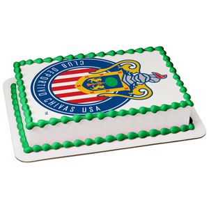 Club Deportivo Chivas USA Logo American Professional Soccer Club Carson California Los Angeles Edible Cake Topper Image ABPID09032