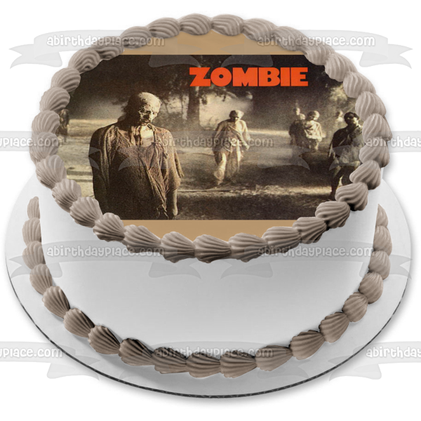 Zombies Halloween Edible Cake Topper Image ABPID08958