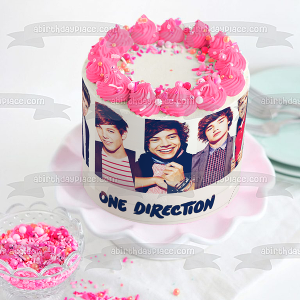 One Direction Louis Zayn Niall Liam Harry Edible Cake Topper Image ABPID08989