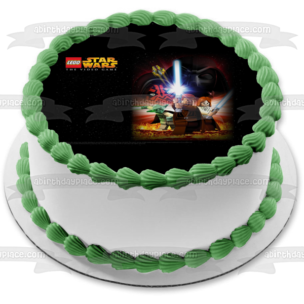 LEGO Star Wars Yoda Darth Vader Darth Maul Edible Cake Topper Image ABPID09104