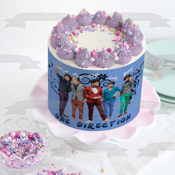 One Direction Music Liam Niall Zayn Louis Harry Edible Cake Topper Image ABPID09115