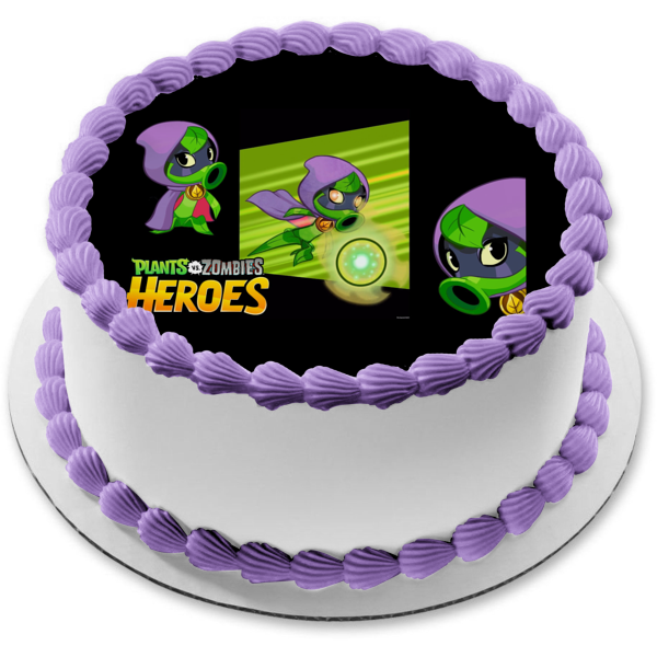 Plants Vs Zombies Heroes Green Shadow Solar Flare Wall-Knight Chompzilla  and Spudow Edible Cake Topper Image ABPID03608