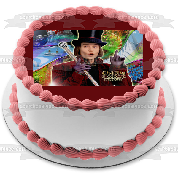 Charlie and the Chocolate Factory 2005 Edible Cake Topper Image ABPID09155