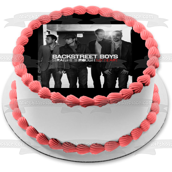 Backstreet Boys Straight Through My Heart Nick Kevin Brian A.J. Edible Cake Topper Image ABPID09594