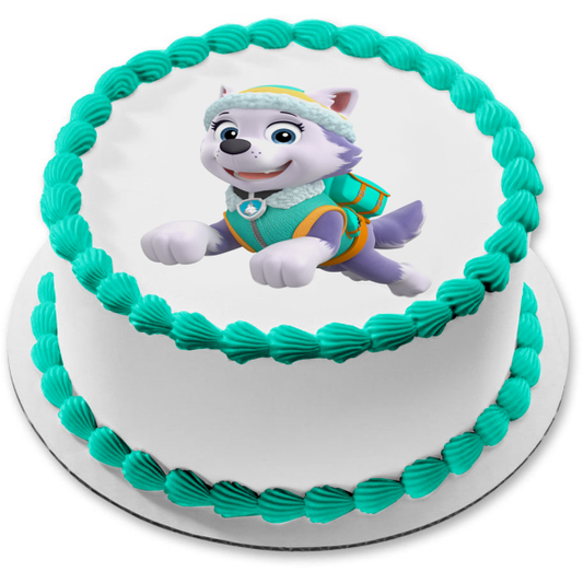 Paw Patrol Everest Smiling Edible Cake Topper Image ABPID09637