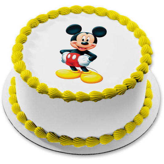 Disney Mickey Mouse Hands on Hips #2 Edible Cake Topper Image ABPID09178