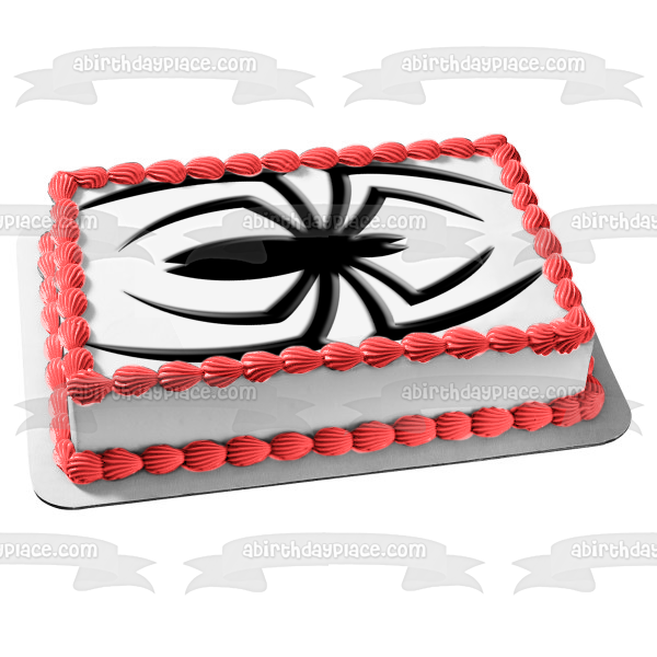 Black Spider Edible Cake Topper Image ABPID09749