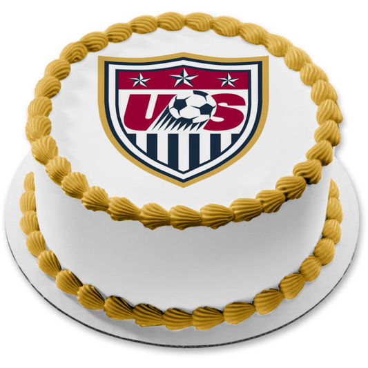 United States Soccer Federation Logo Edible Cake Topper Image ABPID09779