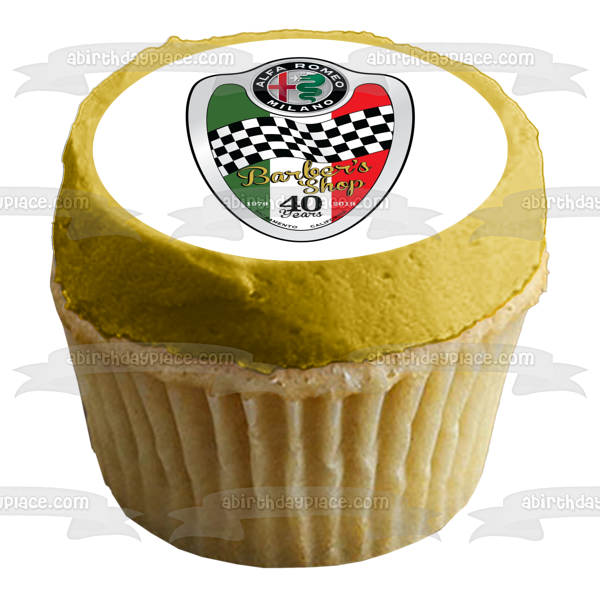 Alfa Romeo Automobiles Logo Edible Cake Topper Image ABPID09792