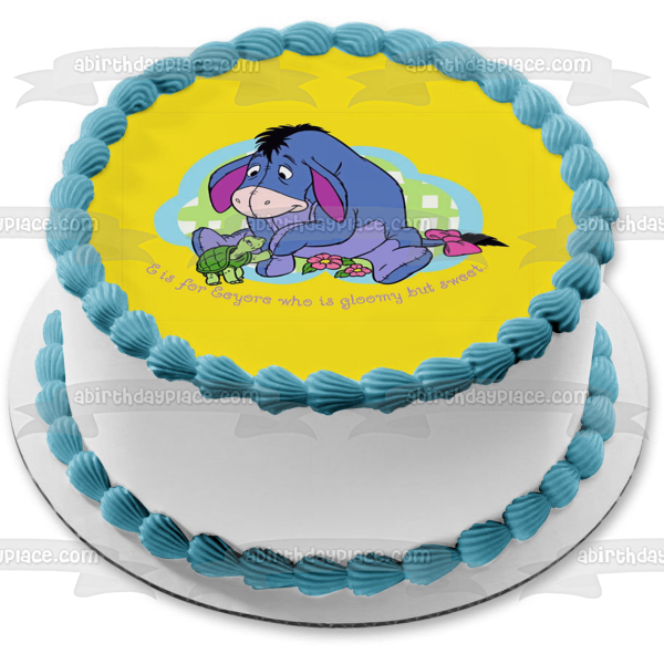 Disney Winnie the Pooh E Is for Eeyore Gloomy Sweet Edible Cake Topper Image ABPID09199