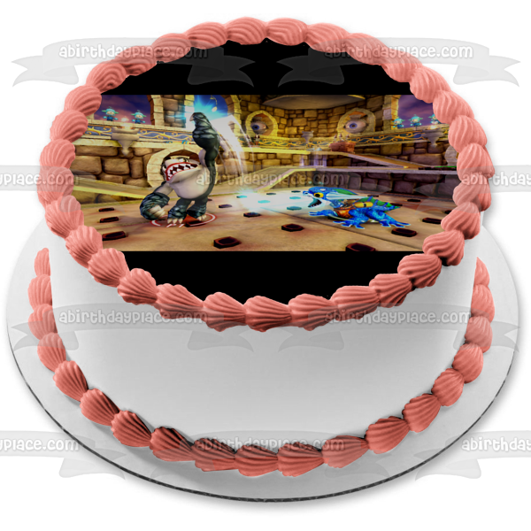 Skylanders: Spyro's Adventure Video Game Terrafin Fighting Edible Cake Topper Image ABPID09203