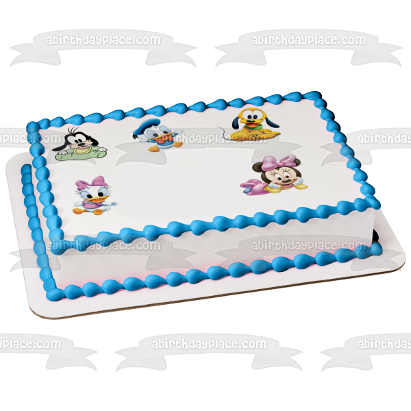 Disney Babies Goofy Pluto Donald Duck Daisy Duck Minnie Mouse Edible Cake Topper Image ABPID09998