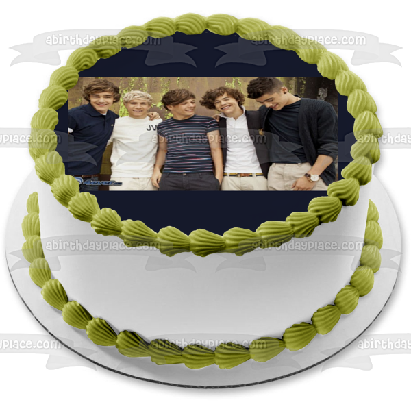 One Direction Music Liam Niall Zayn Louis Harry Outdoor Scene #2 Edible Cake Topper Image ABPID09264