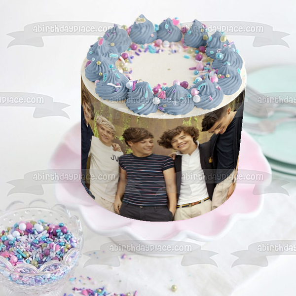 One Direction Music Liam Niall Zayn Louis Harry Outdoor Scene #2 Edible Cake Topper Image ABPID09264