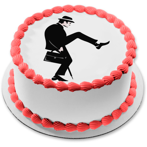 The Ministry of Silly Walks Monty Python Silhouette Edible Cake Topper Image ABPID10258