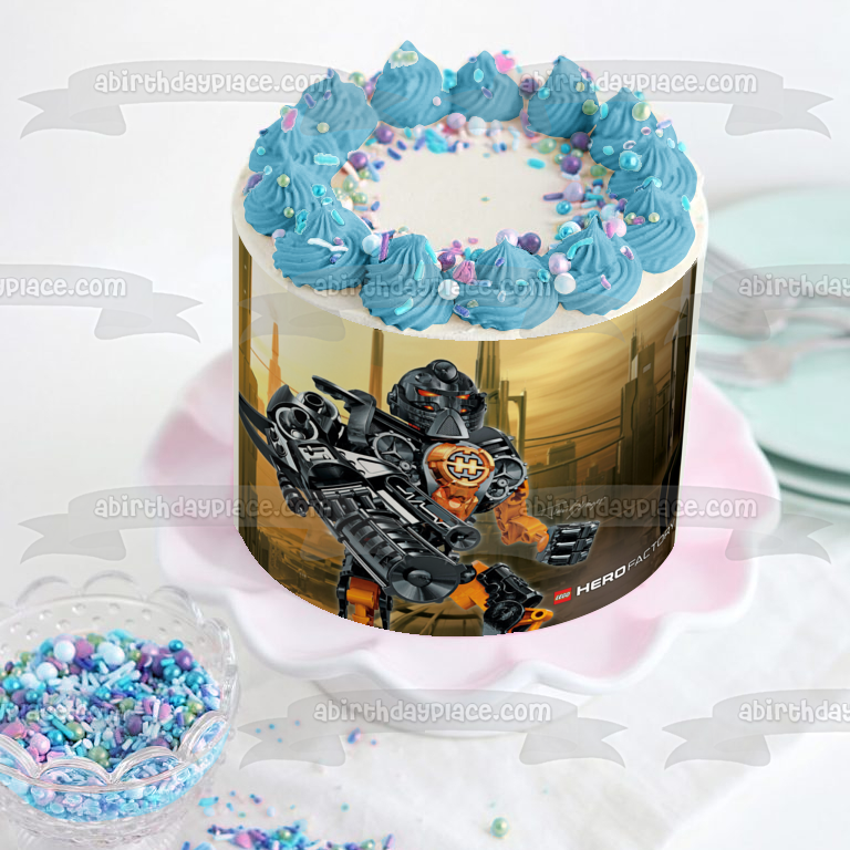 LEGO Hero Factory Jimi Stringer the Supersonic Alpha 1 Team Edible Cake Topper Image ABPID09294