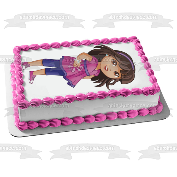 Dora and Friends Sparkly Jewlery Edible Cake Topper Image ABPID10325