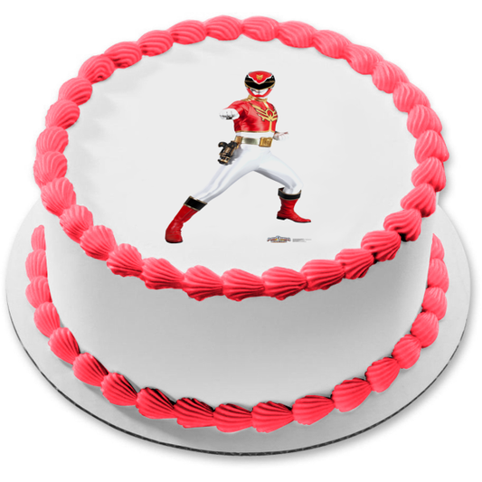 Power Rangers Red Ranger Edible Cake Topper Image ABPID10657