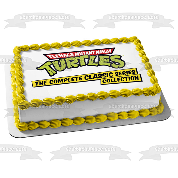 Teenage Mutant Ninja Turtles Logo the Complete Classic Series Collection Edible Cake Topper Image ABPID10682