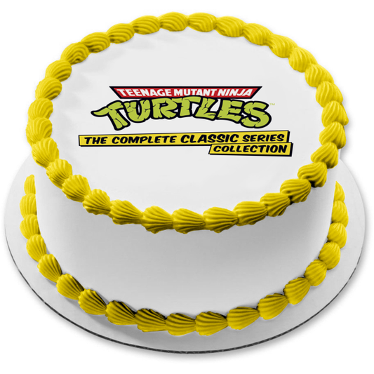 Teenage Mutant Ninja Turtles Logo the Complete Classic Series Collection Edible Cake Topper Image ABPID10682