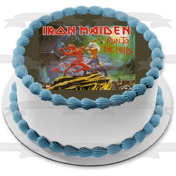 Iron Maiden Rock Band Music Run to the Hills Edible Cake Topper Image ABPID10480