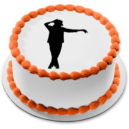 Michael Jackson King of Pop Dance Silhouette Edible Cake Topper Image ABPID10721