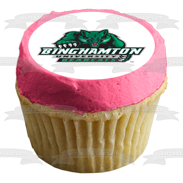 Binghamton University Bearcats Logo NCAA Edible Cake Topper Image ABPID10746
