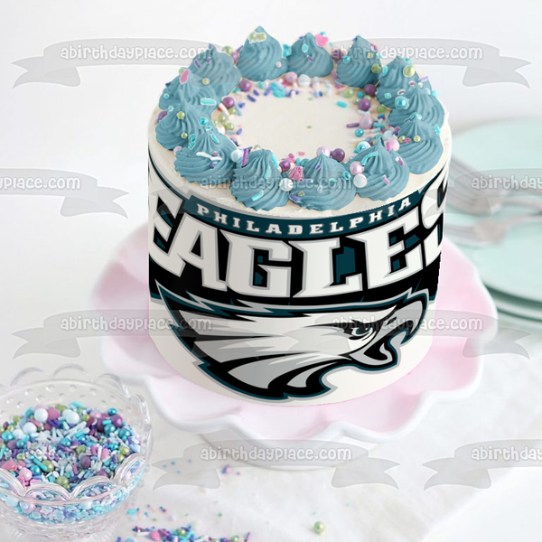 Philadelphia Eagles Logo NFL Edible Cake Topper Image ABPID11016