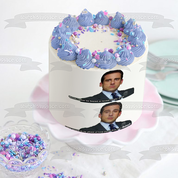 The Office Michael Talking Edible Cake Topper Image ABPID11102