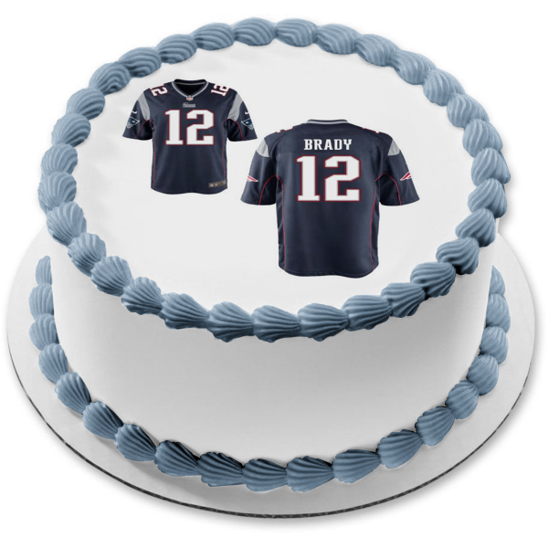New England Patriots Tom Brady Jersey Front and Back NFL Edible