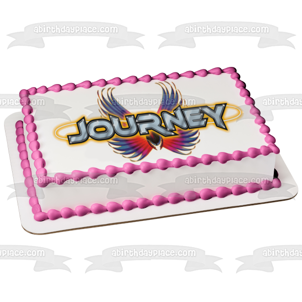 Music Journey Logo Rock Band Edible Cake Topper Image ABPID11183