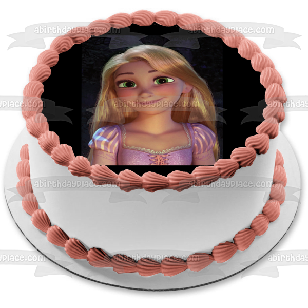 Disney Tagled Rapunzel Smiling Edible Cake Topper Image ABPID11189