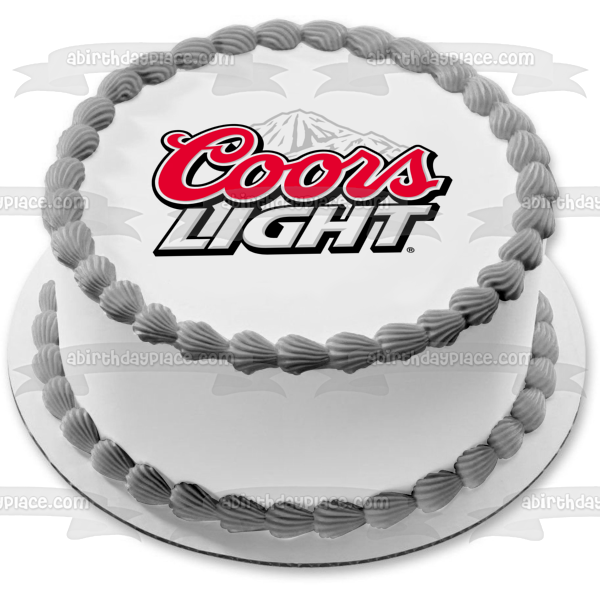 Coors Light Loto White Mountain Edible Cake Topper Image ABPID11382
